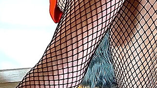 Misss a Catching You with Her Sexy Fishnets 1