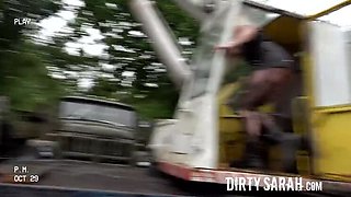 Dirty Sarah the Fucking Crane Operator Gets Rough and Messy