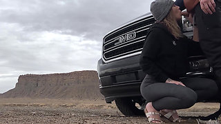 Blowjob on the Road Restroom and Risky Hotel