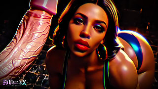 Big Boobs and Ass Ebony Goddesses - White Cock Worship Dark Asmr & Extreme Contrast (4k Ai Animated Porn)