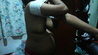 Desi Maid Being Husband's Shower Partner Under Wife's Nose