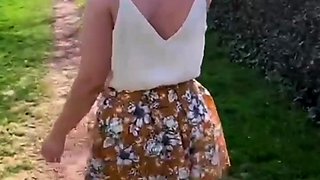 Amateur redhead fully nude on bed and masturbating