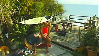 Tattooed black pussy licking fucking in the garden...cum on tits