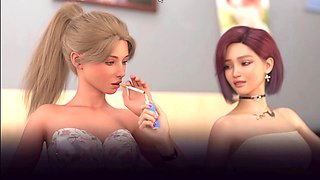 Cartoon fantasy, 3d animation, perfect body