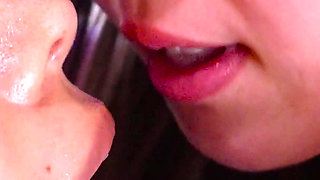 Japanese Lesbian - Machi Ikuno Licks Rin Amamiya’s Face and Spits in Her Mouth