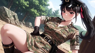 Animated Encounter Between Fantastic Characters