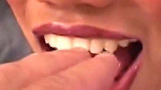 Lucy Thai Has Both Dicks Cumming in Her Mouth and Then Toys with Them