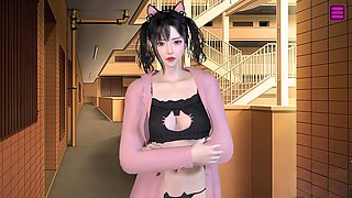 Girl/girl action with Luna and Mion in a steamy neighbor showcase