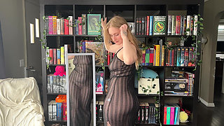 Transparent Black and White Dress Try on Haul