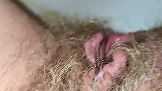Big Load of Pee From Hairy Pussy