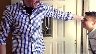 Tall doctor splits open twink with cock