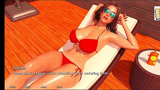 Curvy first-timer in an erotic visual novel adventure