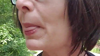 Nude Run on the Side of the Road with Squirt