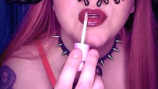 Demonic Lipstick Tit Flash