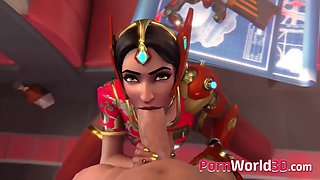 Overwatch Heroes Enjoyed a Huge Thick Dick 3D Sex Compilation