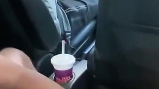 Married Woman Sucked Me with Her Husband at the Wheel