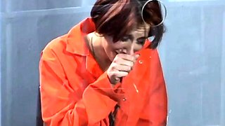 Close up footjob with great cumshot