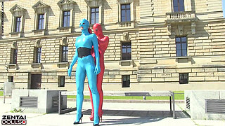 Zentai Models in the City
