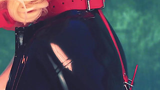 Sexy Blonde MILF in Latex Rubber Catsuit Loves to Seduce.. and Being Used for Orgasms!