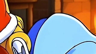 Santa Claus Fucks Married Housewife Marge Simpson on Christmas Day