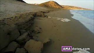 Amateur Couple's North Cyprus Beach Adventure