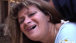 Mature Blonde Gets Rough Anal Fuck Outdoor From Horny Man