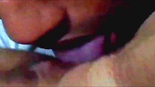 Naughty Guy Fucking His Girlfriend's Pussy with His Tongue