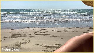 Wifey Walks Around Beach Fully Nude