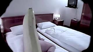 Cumshot on the Hotel MILF in Nylons