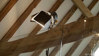 Latex babe rides a cock in really steamy way