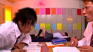 Really wild outdoor Japanese teen blowjob