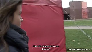 18 Year Old Teen Nymphomaniac Fucks in Public - Amateur Blowjob & Cumshot