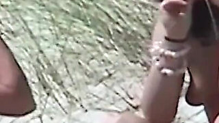 Teen lesbians on the beach