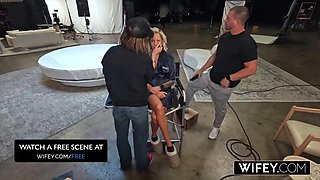 WIFEY Blonde Hotwife Candice Holds Hubby s Hand While Taking A Monster BBC