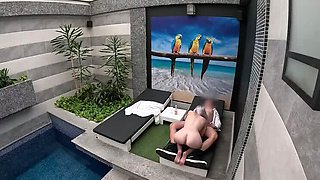 Hotel Waiter Surprise: I Undress, He Eats My Tight Pussy, Then I Give a Blowjob Until He Cums in My Mouth