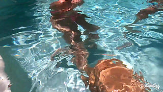 Underwater Swimming Pool Threesome