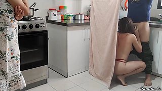 I fuck my adult stepdaughter while wife prepared dinner for us