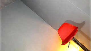 Tranny with Big Tits Jerking Off her Big Cock