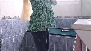 Hot Blonde Student Mimi Sexy Caught Masturbating With Sex Toy By Landlord In Bathroom - Amateur Homemade French HD