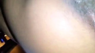 Thai Amateur Rides Me - Her Hairy Bush on My Thighs