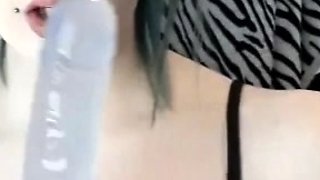 Sexy teen ebony solo toy masturbation