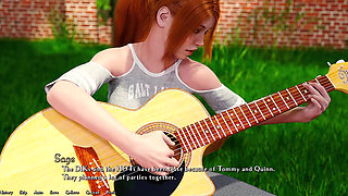 Being a Dik - Going to the Next Step with Cheating Busty Red Head While Learning Her How to Finger Play the Guitar