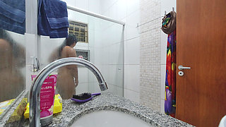 Camera on Hot Stepcousin in the Shower - I Can’t Wait to Fuck Her