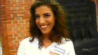 Cute 18 Year Old Girl Gangbanged and Facialed Outdoors