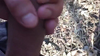 Uncut Thick Cock Cumshot with Just Slightly Pulling Back and Forth Foreskin Outside