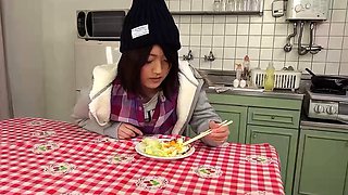Japanese Teen give First Blowjob
