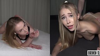 Lascivious blonde bitch mistreated in proper ways on tiktok