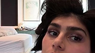 Topless Mia Khalifa Preps for Night Out, Shaking Her