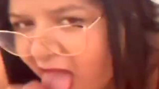 BBW Giving Her Man a Blowjob