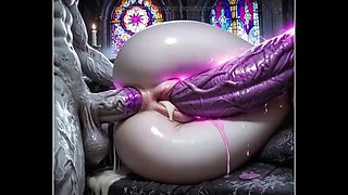 AI Dungeon Sluts 66: Elizabeth Vampire Queen Part 5 - Blonde Teen Gets DPed by Monster Cock